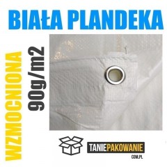 Biała Plandeka 6x12 (wzmacniana) WHITE 90g/m2